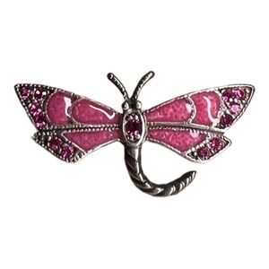 Vintage Pink Dragonfly Brooch